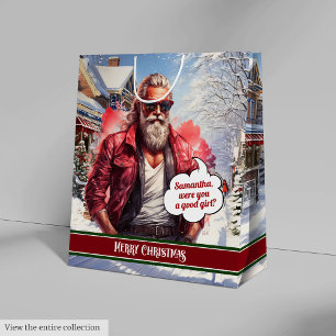 Custom Christmas Gift Bags Funny Santa Organiser