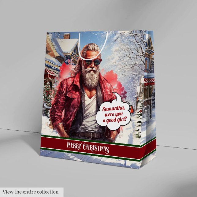 Custom Christmas Gift Bags Funny Santa Organiser (Custom Christmas Gift Bags Funny Santa Organizer)