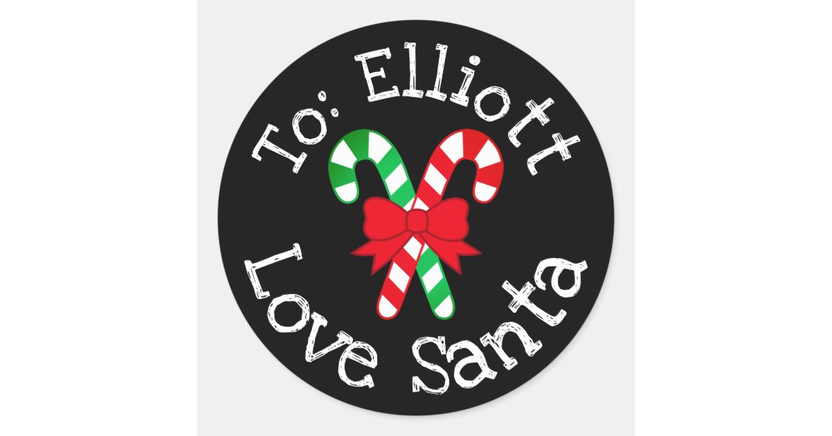 Custom Christmas Gift From Santa Sticker Label | Zazzle.com.au