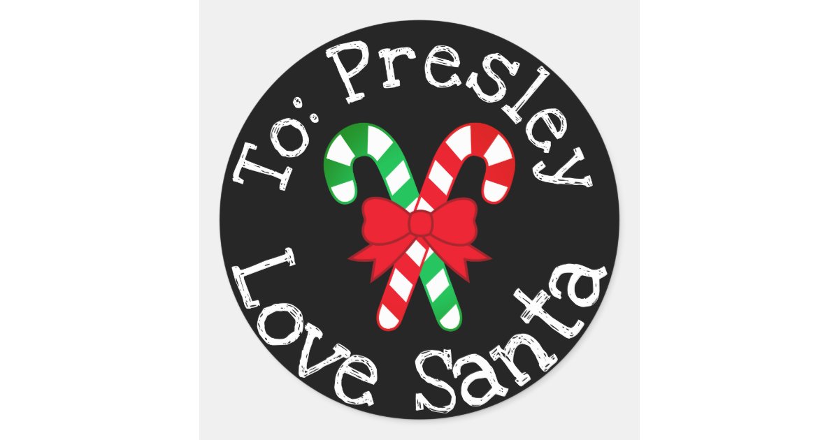 Custom Christmas Gift From Santa Sticker Label | Zazzle.com.au