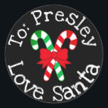 Custom Christmas Gift From Santa Sticker Label<br><div class="desc">Custom Christmas Gift From Santa Sticker Label</div>