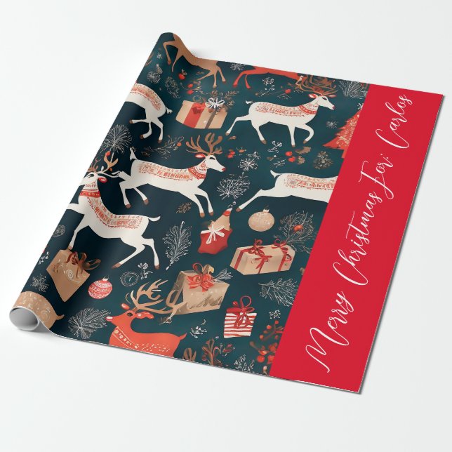 Custom Christmas Gift Paper (Unrolled)