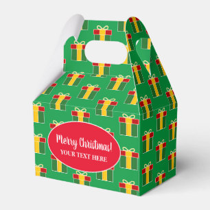 Custom Christmas gift pattern Holiday party Favour Box