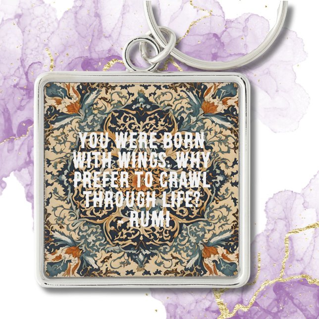 Custom Christmas Gifts for Daughter Persian Tile Key Ring (Custom Christmas Gifts for Daughter Persian Tile)