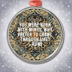 Custom Christmas Gifts for Daughter Persian Tile Metal Ornament