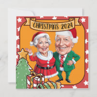 Custom Christmas Grandparents caricature