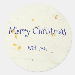 Custom Christmas Green Japanese Washi Classic Round Sticker