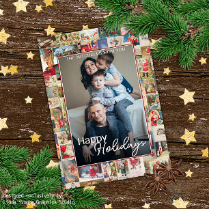 Custom Christmas Greetings Pattern Holiday Card
