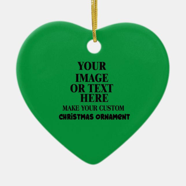 Custom Christmas Heart Personalised Ceramic Ornament (Front)