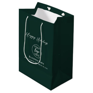 Custom Christmas Holiday Professional Business Medium Gift Bag