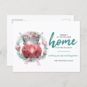 Custom Christmas Holidays No Place Like Home Holiday Postcard