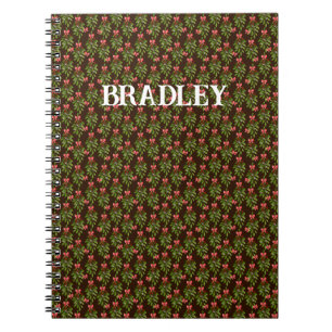 Custom Christmas Hollies - Notebook