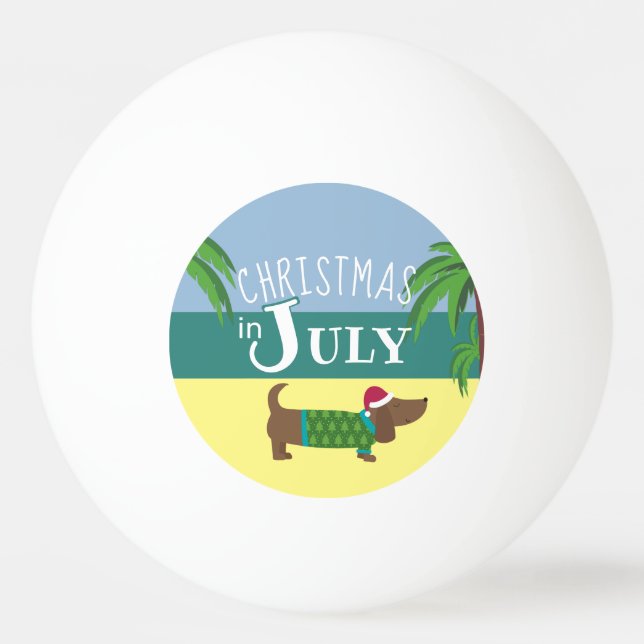 Custom Christmas in July Party Ping Pong Ball (Front)