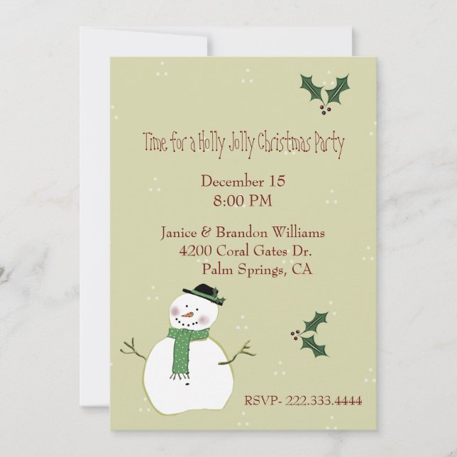 Custom Christmas Invitation (Front)