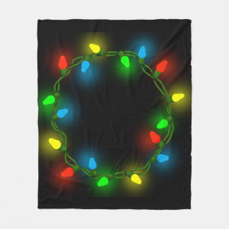 Custom Christmas Lights Fleece Blanket