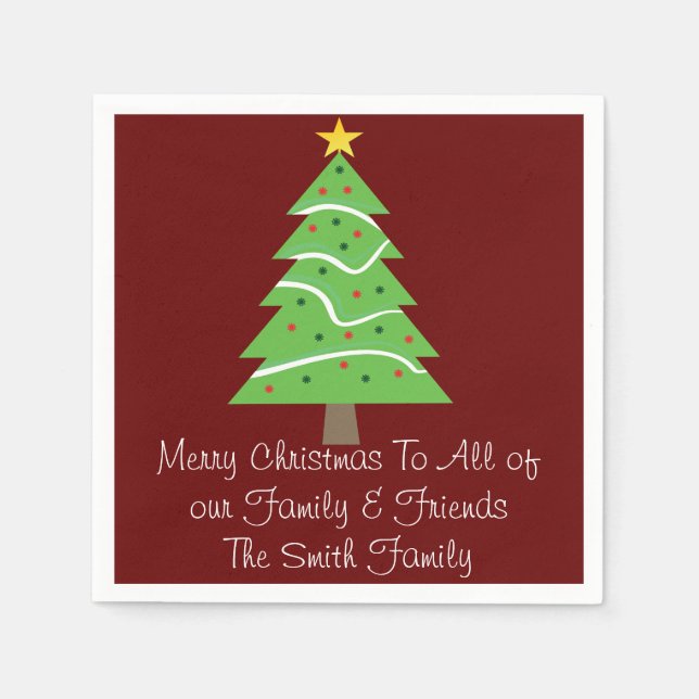 Custom Christmas Message Napkins (Front)