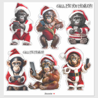 Custom Christmas Monkey Primate Ape Funny Call Me 