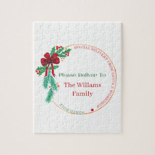 Custom Christmas name Jigsaw Puzzle