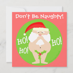 Custom Christmas Naughty Santa Party Invitation