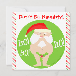 Custom Christmas Naughty Santa Party Invitation