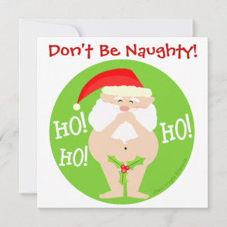Custom Christmas Naughty Santa Party Invitation