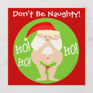 Custom Christmas Naughty Santa Party Invitation