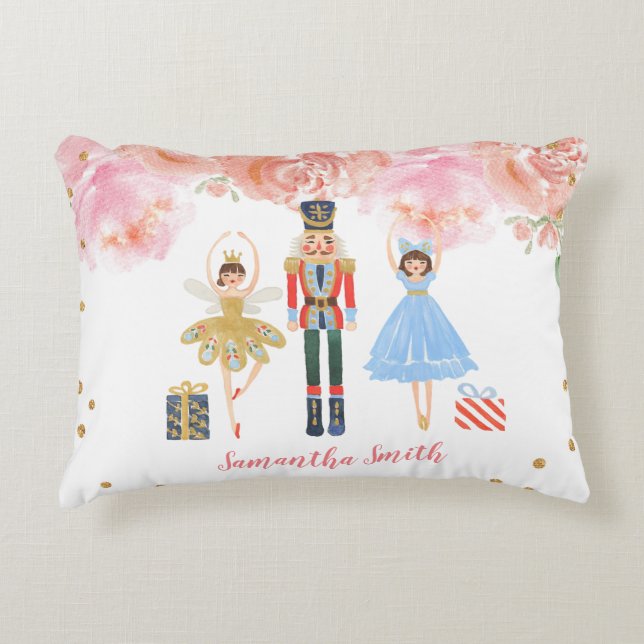 Custom Christmas Nutcracker Pillowcase Decorative Cushion (Front)