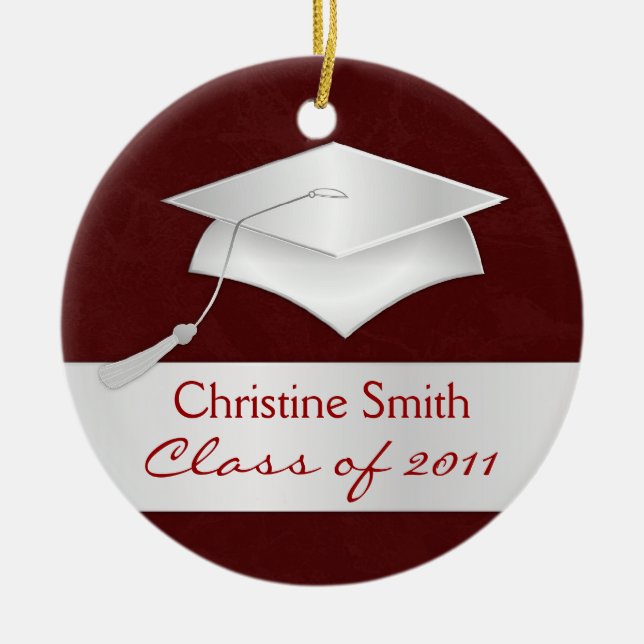 Custom Christmas Ornament - Graduation Gift (Front)