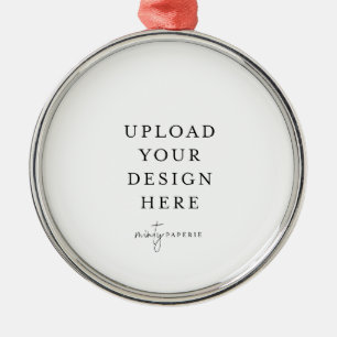Custom Christmas Ornament, Upload your Photo Metal Ornament