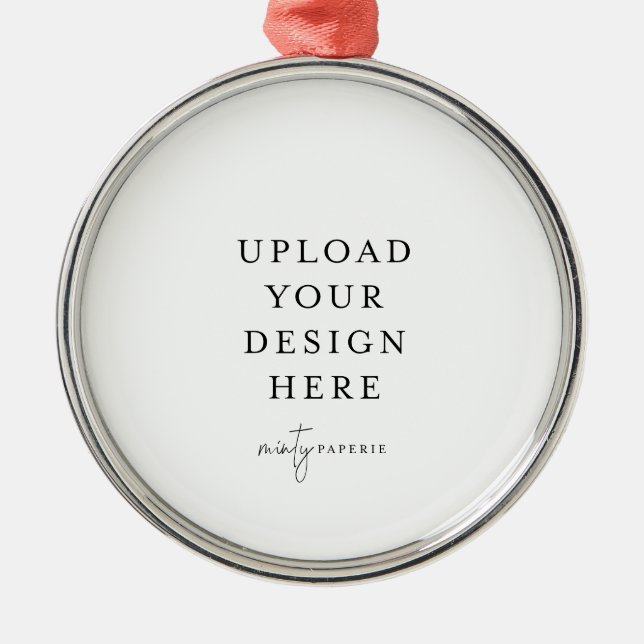 Custom Christmas Ornament, Upload your Photo Metal Ornament (Front)