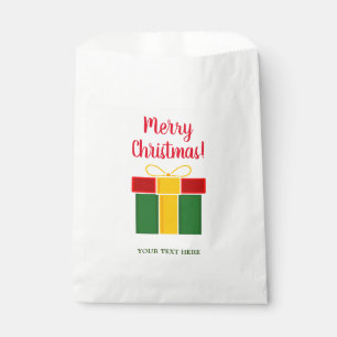 Custom Christmas party favour bags with gift icon