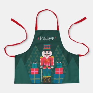 Custom Christmas Personalised Geometric Nutcracker Apron