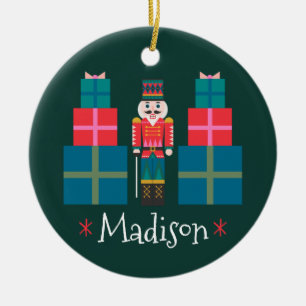 Custom Christmas Personalised Nutcracker Ceramic Ornament
