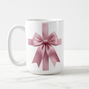 Custom Christmas Photo Mug with Pink Bow