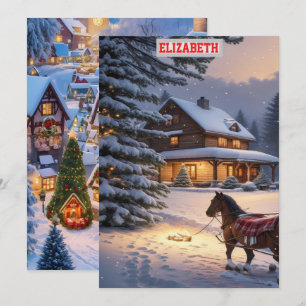 Custom Christmas Photo Wallpaper With Personalised Holiday Card