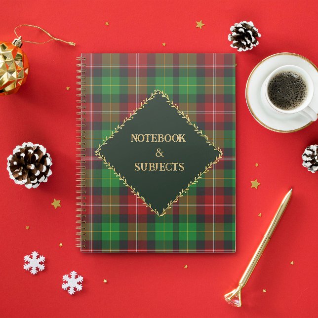 Custom Christmas Plaid Notebook (Creator Uploaded)