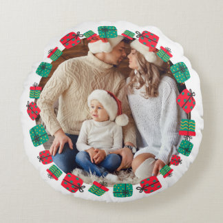 Custom Christmas presents Round Cushion
