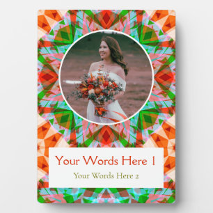 Custom Christmas Red Green Star Wedding Newlyweds Plaque