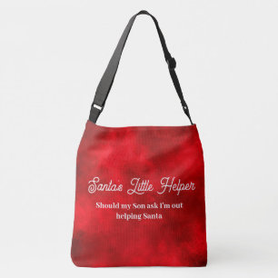 Custom Christmas Red Slogan Crossbody Bag