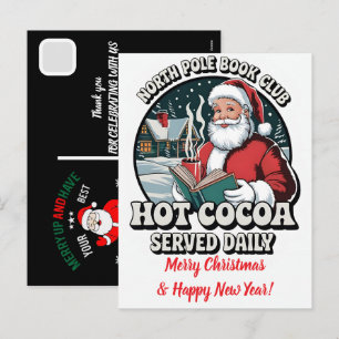 Custom Christmas Santa Claus Dunking Basketball Holiday Postcard