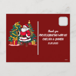 Custom Christmas Santa Claus Dunking Basketball Holiday Postcard