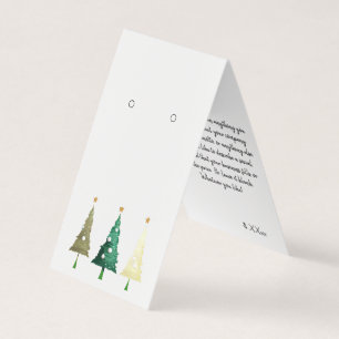 Custom Christmas Self-Stand Earring Display Cards