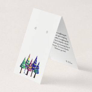 Custom Christmas Self-Stand Earring Display Cards