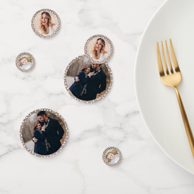 Custom Christmas Table Custom Photo Confetti (Group)