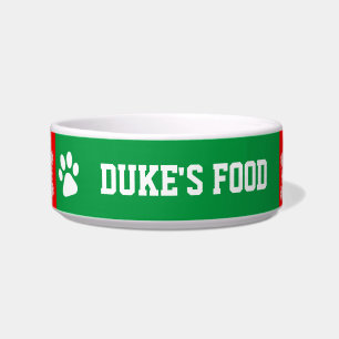 Custom Christmas theme pet food dish