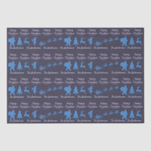 Custom Christmas Tissue Paper - Silhouette Design