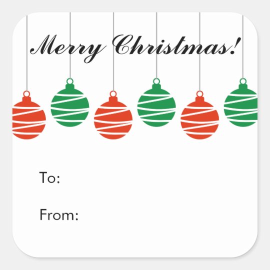 Custom Christmas to and from gift tag stickers | Zazzle.com.au