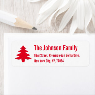 Custom Christmas Tree Holiday DIY Return Address Label