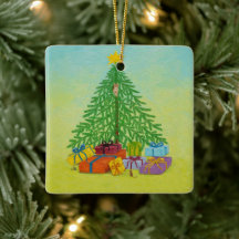 Custom Christmas Tree Holiday Ornament