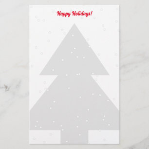 Custom Christmas tree silhouette stationery paper